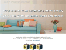 Tablet Screenshot of bestpricedmoving.com